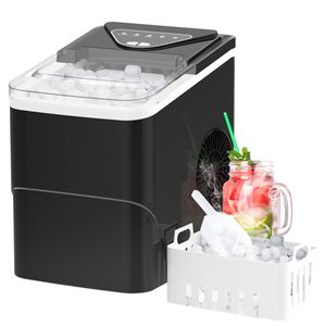 YOPOWER 12KG Ice Maker Portable Ice Cube Machine Black