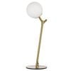 Telbix Ohh Modern Table Desk Lamp Light Glass Metal Opal Matt Antique Gold