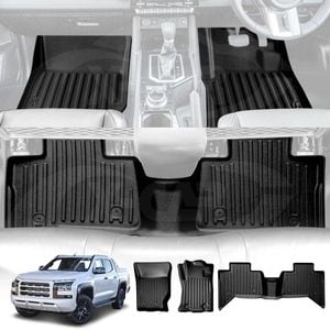 3D Heavy Duty Mats Floor Liner Full Set Carpet for Mitsubishi Triton MV Double Cab 2024-Onwards