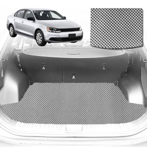 6D Diamond Car Boot Mat for VolksWagen Jetta 1B2011-2017-Sedan-Cargo Mat-Grey-Outback GT