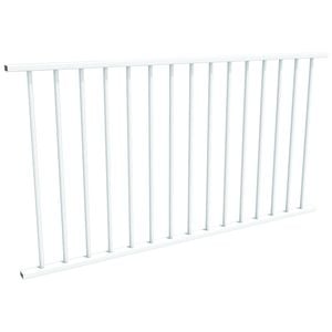 ProtectorAl 1800 x 950mm Pearl White Aluminium Flat Top Round Picket Balustrade Panel