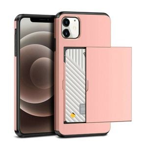 Hard Case Wallet Card Slot Cover - For Apple iPhone XS Max (Pink)