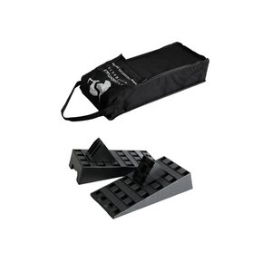 RV Essentials Australia Caravan Levelling Ramps  with Wheel Chocks & Bag