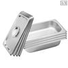 SOGA 4X 1/3 GN Pan 6.5cm With Lid – Stainless Steel