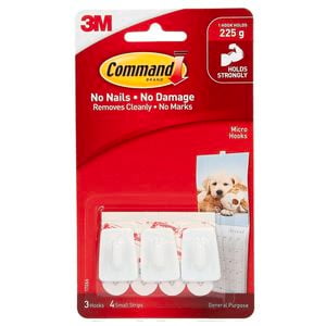 Command Micro Hooks - 3 Pack