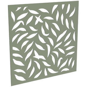 ProtectorAl 300-1200w x 300-1200h Pale Eucalypt Large Leaf Unframed Solid Aluminium Decorative Panel