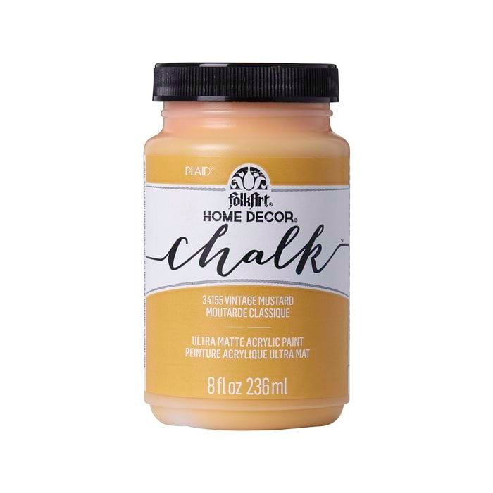 Folk Art 8oz/237ml Vintage Mustard Home Decor Chalk Paint