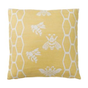 LVD Bee Honey Yelow/White Decorative Home/Living Decor Cushion/Pilllow 50x50cm