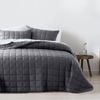 Royal Comfort Coverlet Set 3 Piece Charcoal Queen
