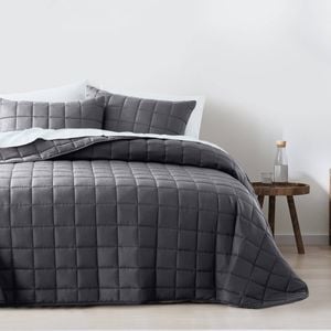 Royal Comfort Coverlet Set 3 Piece Charcoal Queen