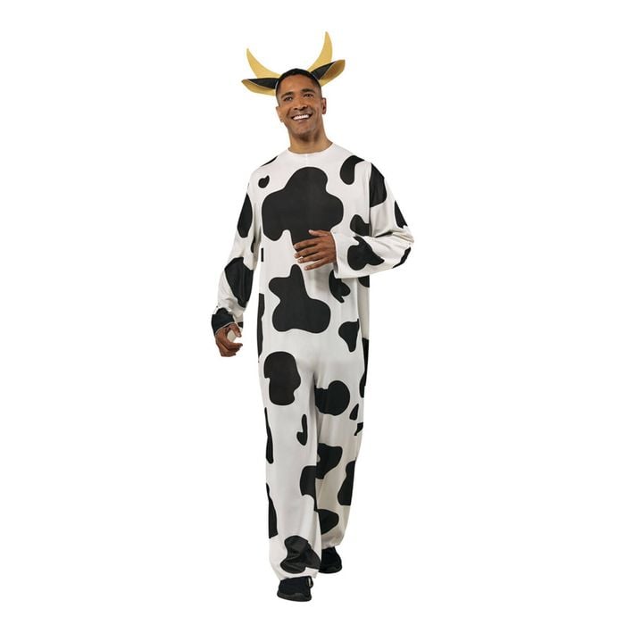 Cow Furry One Piece Costume Dress Cosplay Halloween Outfit Adults Unisex Sz S-M