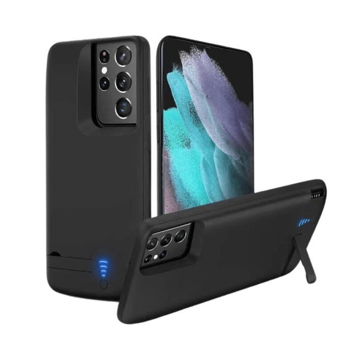 3 In 1 Case For Samsung S21 Plus | Phone Cover With Built In Stand & Power Bank | Slim & Strong