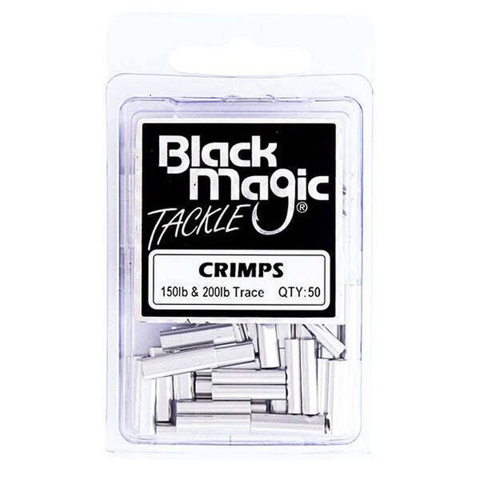 Black Magic Game Fishing Leader Aluminium Crimp 50 Pack 1.5mm (150200lb)