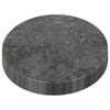 Argon Tableware Marble Placemats - 30cm - Black - Set Of 6 Round Placemats Dining Mat Table Mat Plate Serving Trays