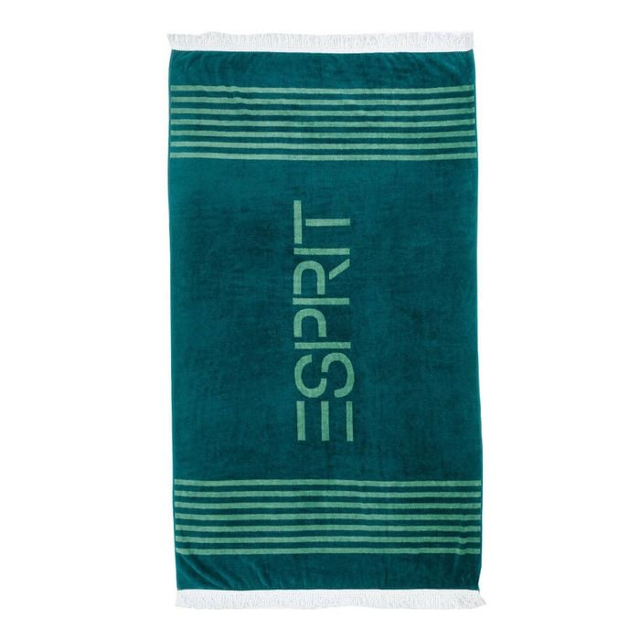 Esprit Cotton Beach/Bath Outdoor Towel w/ Fringes 100x180cm Panama Teal