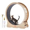 VEVOR 1100mm Cat Exercise Wheel Wooden Board with Detachable Carpet for Training