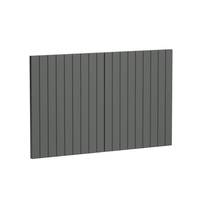 Kaboodle 900mm Grey Fig V-Groove Medium Rangehood Doors - 2 Pack