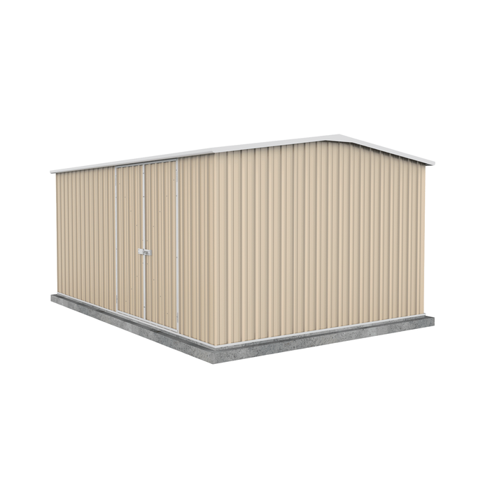 Absco Sheds 4.48 x 3.0 x 2.06m Classic Cream Workshop Double Door Garden Shed