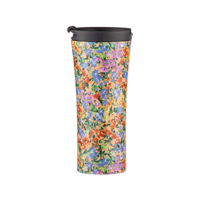 Ashdene Garden Party Bell 500ml Travel Mug Stainless Steel - Coral