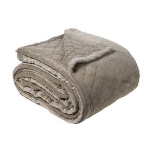 Bianca Mansfield Sherpa Blanket 480gsm Home Bedding Silver Grey Super King Bed