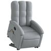 vidaXL Stand up Massage Recliner Chair Armchair Single Sofa Light Grey Fabric