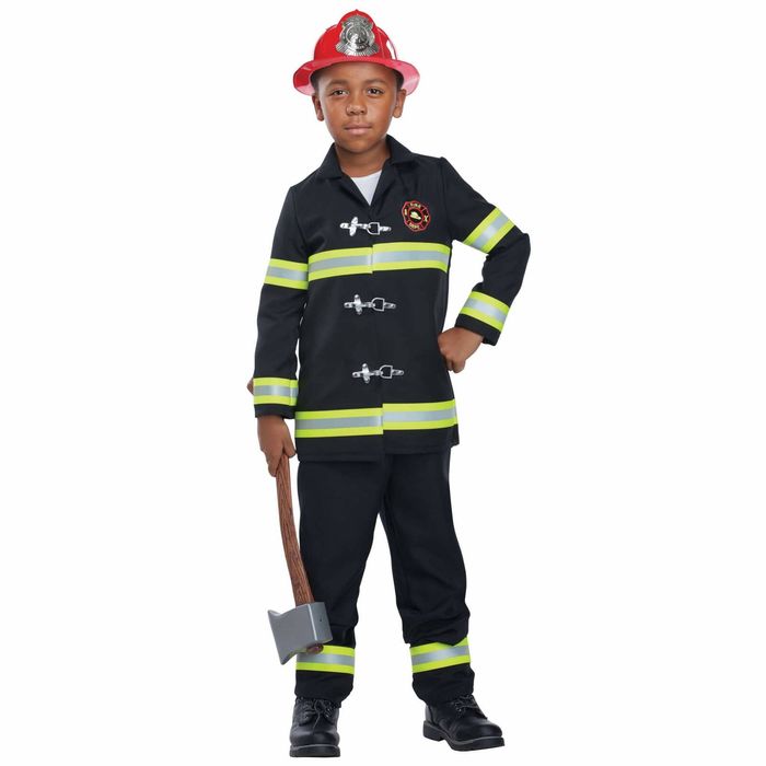 Junior Fire Chief Fireman Firefighter Rescuer Hero Book Week Boys Costume M