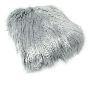 Faux Fur Long Hair Throw Rug Cool Grey