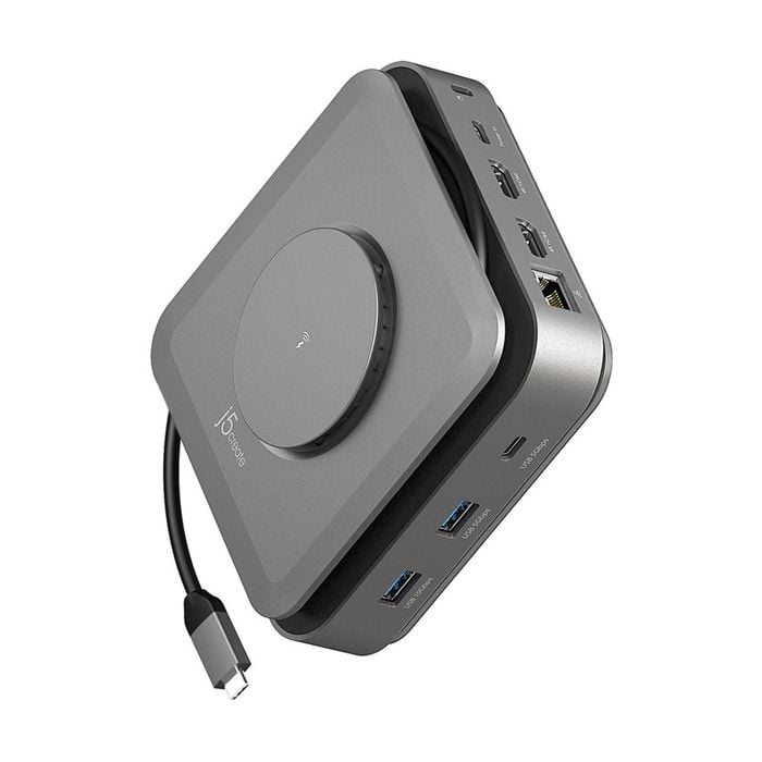 J5create Usb-c 12-in-1 4k Hdmi Compact Dock W/ Wireless Charger 15w