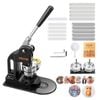 VEVOR Button Maker Machine Black with 500pcs Parts Hex Wrenches and Magic Book