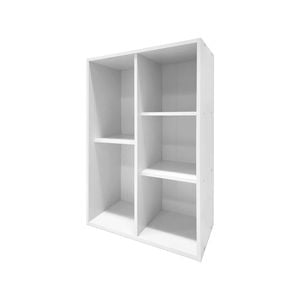 All Set Storage Shelf- 592mm White 5 Shelf Stackable Unit