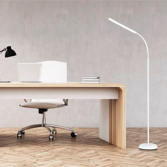 Verve Design White Brandon LED Task Floor Lamp