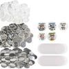 VEVOR 58mm Pin Back Button Parts 500 Sets DIY with Metal Top For Gifts Presents