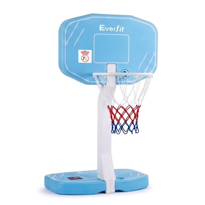 Everfit 2 in 1 Pool Basketball Hoop Volleyball Net Set Water Sports Game Combo Weighted Base Blue
