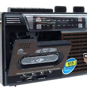 Retro Tape Recorder Cassette Player Outdoor Speaker Am Fm Sw1 Sw2 Radio Single Tape