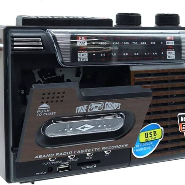Retro Tape Recorder Cassette Player Outdoor Speaker Am Fm Sw1 Sw2 Radio Single Tape