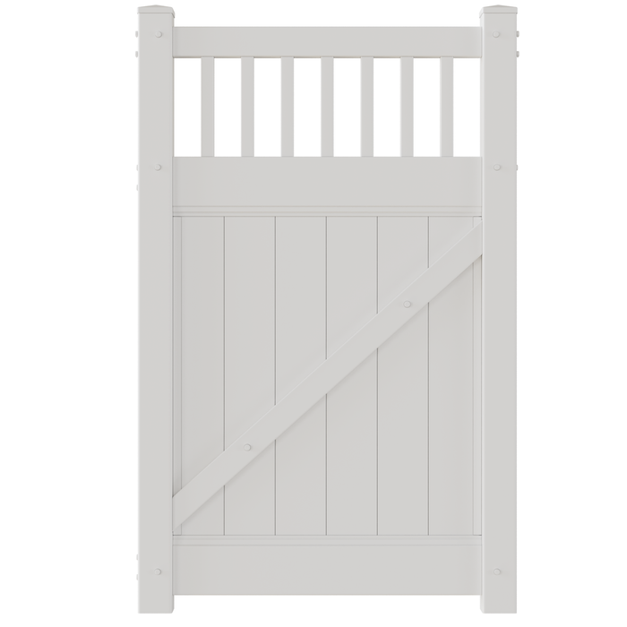 RapidFence 1130 x 1800mm White Hampton PVC Gate
