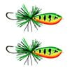 2x Rapala 4.5cm BX Skitter Frog Topwater Fishing Lures - Hot Peacock Bass