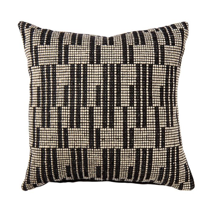 Kas Australia Sonny Outdoor Cushion Geometric Charcoal 50x50cm