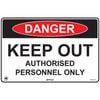 Pinnacle 600 x 400mm Metal Danger Keep Out Authorised Personnel Only Sign