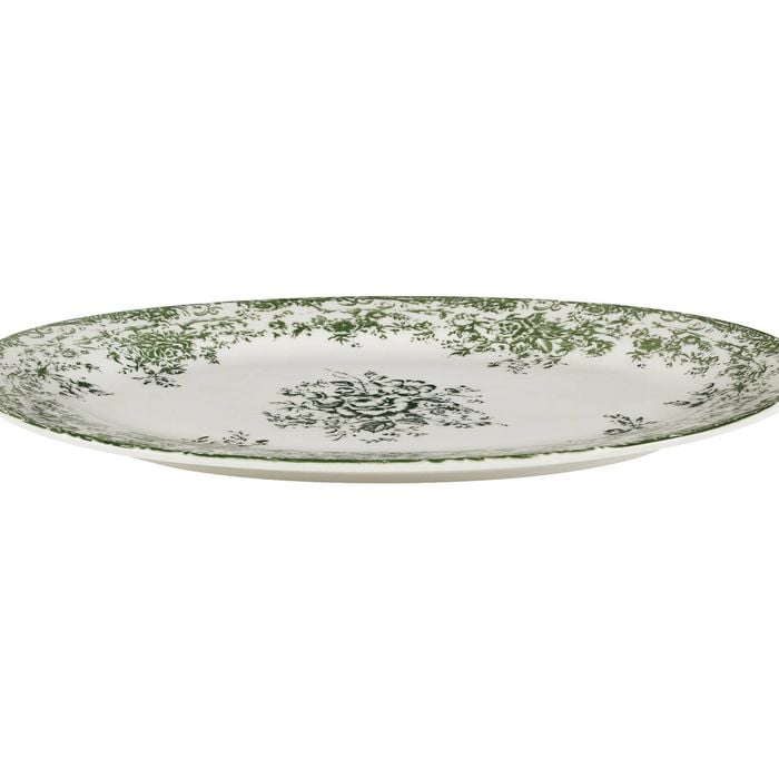 Casa Domani Rosetta Oval Platter Antique Green Serveware 37x25cm