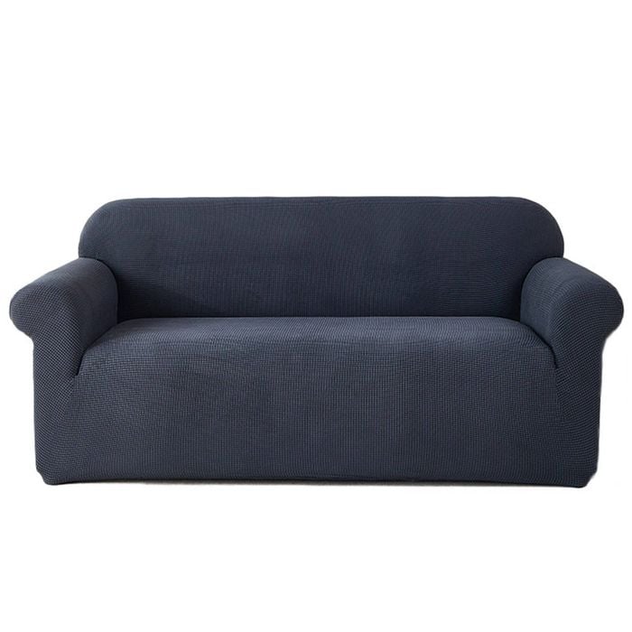 Catzon 2 Seater Stretch Sofa Cover Couch Cover Washable Jacquard Fabric-Grey(M)