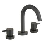 Mondella WELS 4 Star 7.5L/min Black Matte Resonance 1/4 Turn Pin Lever Basin Set