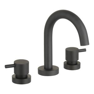 Mondella WELS 4 Star 7.5L/min Black Matte Resonance 1/4 Turn Pin Lever Basin Set