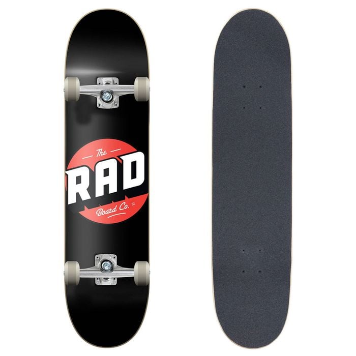 Rad Board Co Complete Skateboard Progressive Logo Classic Black Deck Width 8in