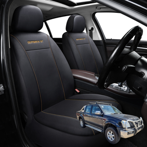 Car Seat Cover for Holden Rodeo 2003 - 2008 (4-Door Crew Cab) - Black-Front Only