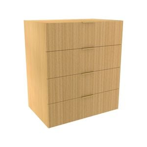 Lugna 1024 x 900 x 580mm Sand 4 Drawer Storage Cabinet