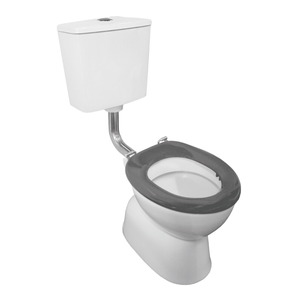 Johnson SuisseWhite S Trap Link Toilet Suite With Grey Seat