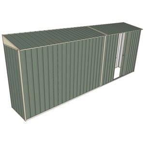 Build-a-Shed 0.8 x 5.2 x 2m Skillion Shed with Single Sliding Side Door - Green