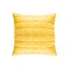SOGA 50cm Yellow Quilted Grid Pattern Decorative Throw Pillow