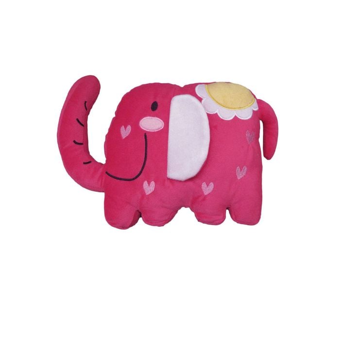 Elephant Pink Shaped Kids Filled Cushion